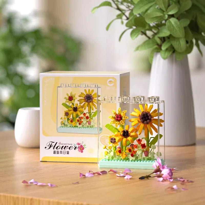Sunflower DIY acrylic flower building block kit - Petaloo