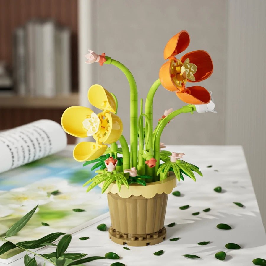 Mini flower pot building blocks assortment – Blooming Garden Kit gift by Petaloo