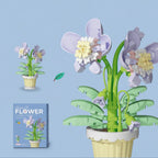 White Lily building blocks in flower pot – Blooming Garden Kit by Petaloo