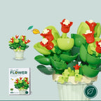 White Lily building blocks in flower pot – Blooming Garden Kit by Petaloo