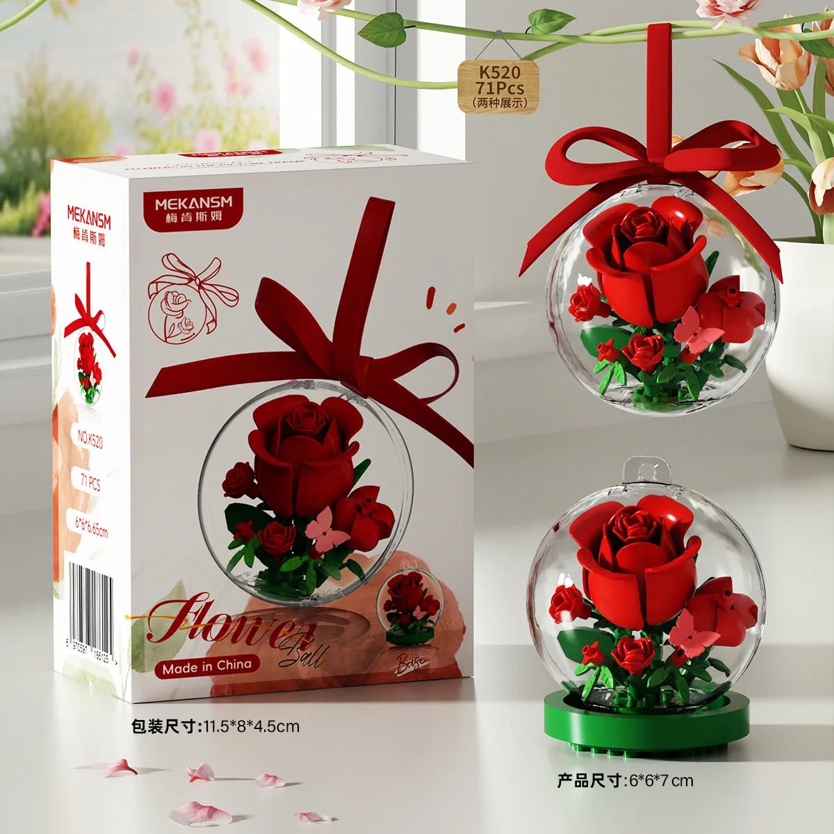 Natural Wood crystal flower bouquet DIY kit - Petaloo