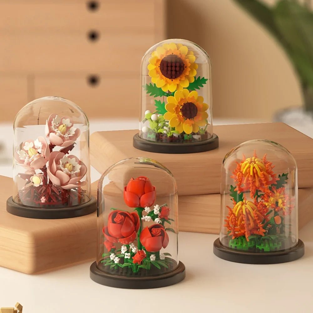 Petaloo Forever Flower Kit – assorted mini flower bouquet building blocks
