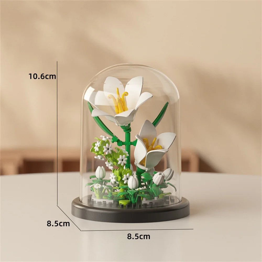 Lily of the valley building blocks – Forever Flower Kit DIY gift by Petaloo