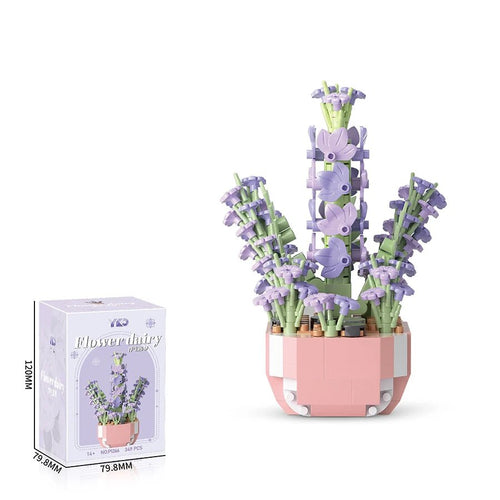 Lavender DIY flower building block kit - Petaloo