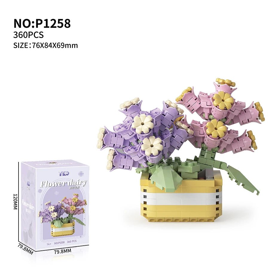 Mixed Wildflower DIY flower building block kit - Petaloo