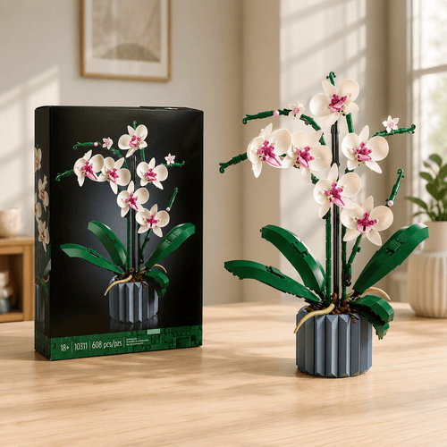 Orchid DIY flower building blocks kit – 608 pieces – Petaloo