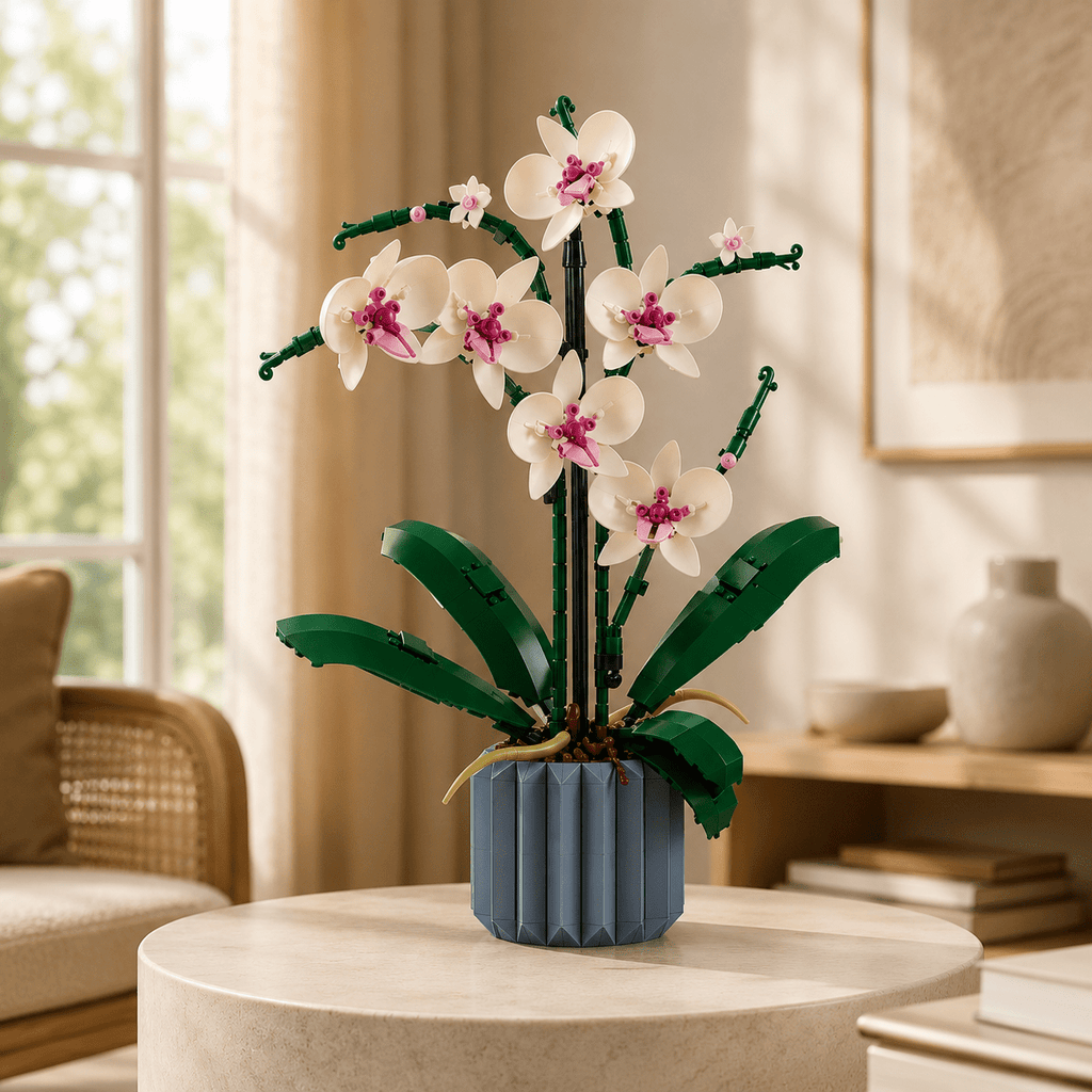 White orchid DIY kit step by step – 608 precision pieces – Petaloo