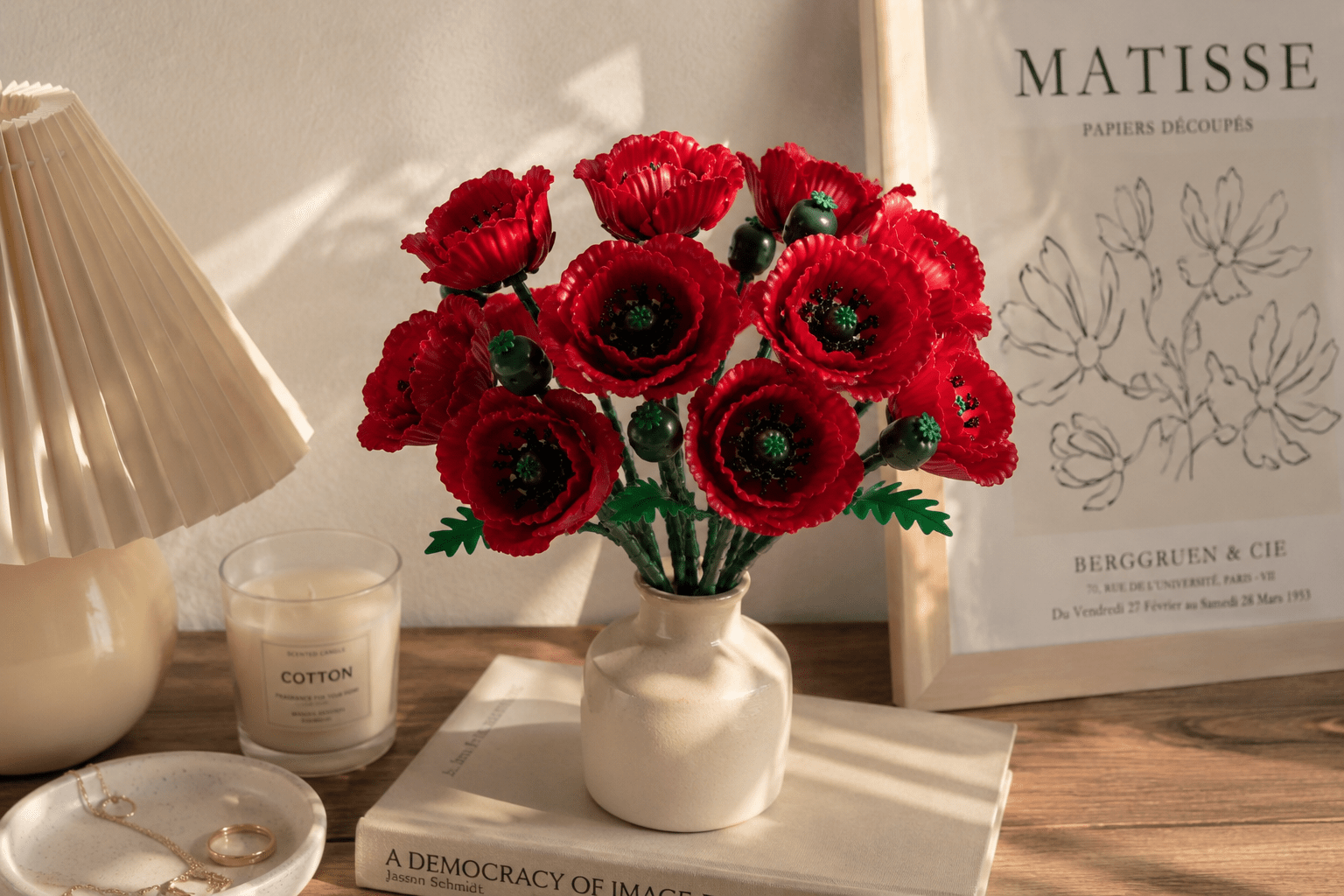 Red Poppy Bouquet Kit – bold red poppy bouquet building set gift by Petaloo
